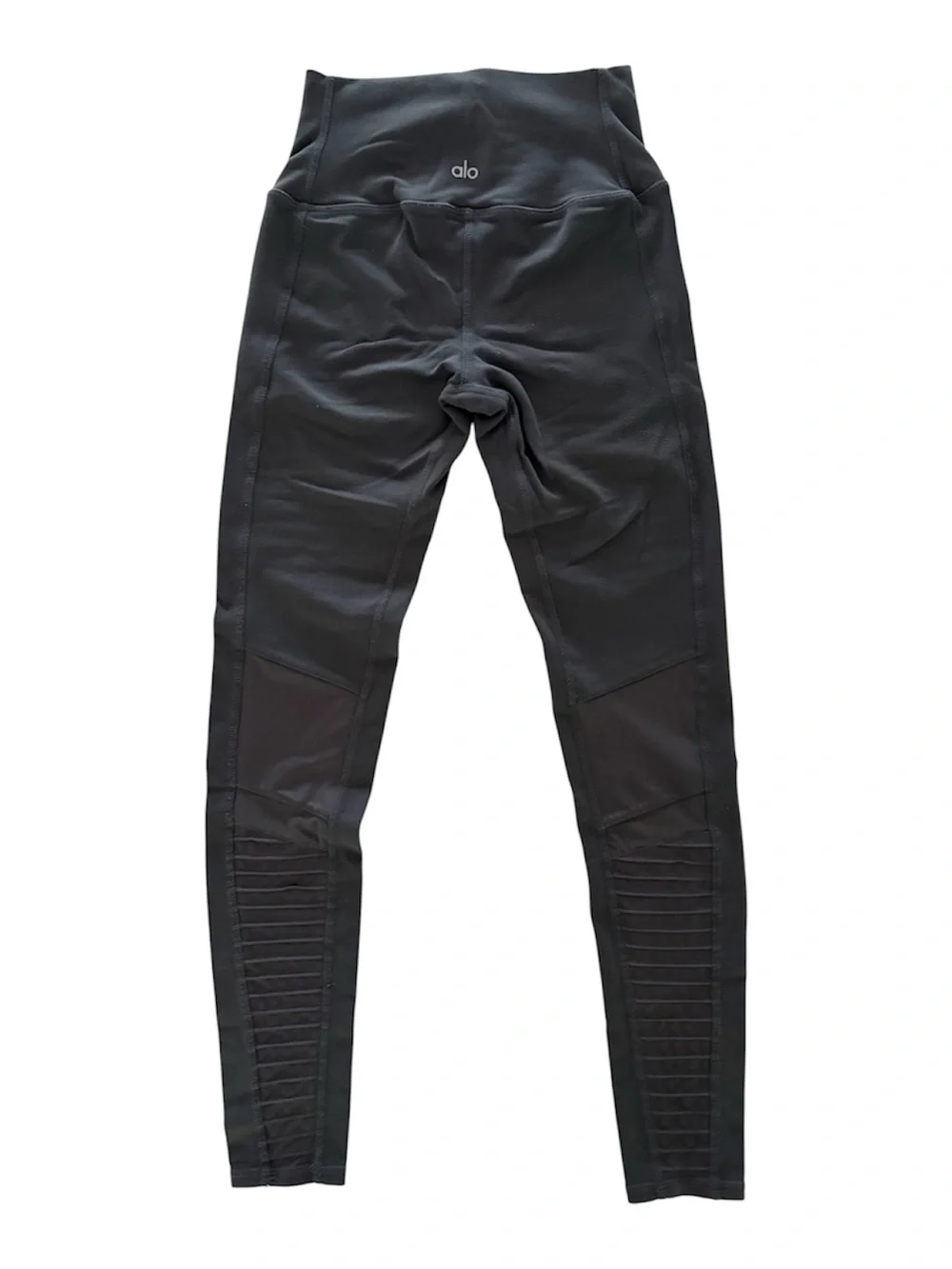 ALO Yoga Women's Gray High-Waist Moto Leggings